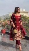 Nsr 881 Organza Poly Silk Fabric Kurti With Bottom Dupatta Wholesalers In Delhi